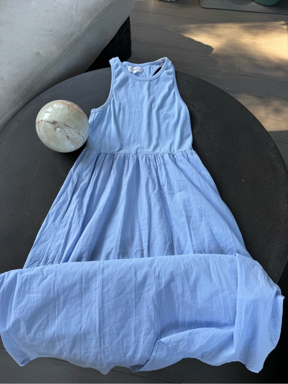 XiRENA Sky Blue Ribbed Tank Dress